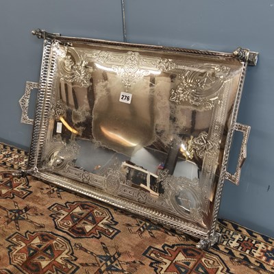 Lot 276 - A Collis & Co. electroplate rectangular two...