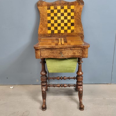 Lot 279 - A late 19th century marquetried burr walnut...