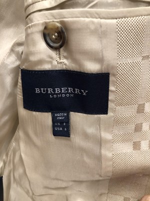 Lot 167 - A size 8 ladies' Burberry London cream blazer.