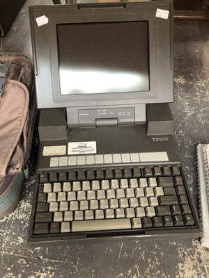 Lot 454 - A cased Toshiba T3100 personal computer with...
