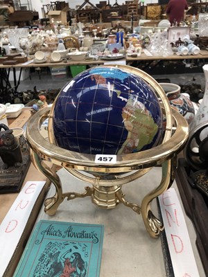 Lot 457 - A terrestial globe mounted in brass gymbals,...