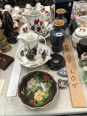 Lot 460 - A pair of Chinese cloisonne vases, other...