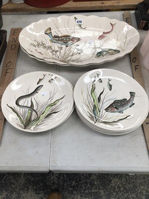 Lot 470 - A Johnson pottery fish service
