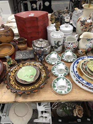 Lot 475 - A nest of oriental red lacquer food boxes,...