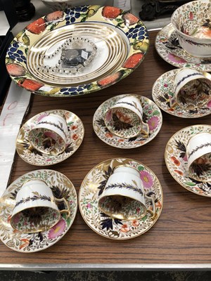 Lot 484 - An early Victorian floral tea and coffee set,...