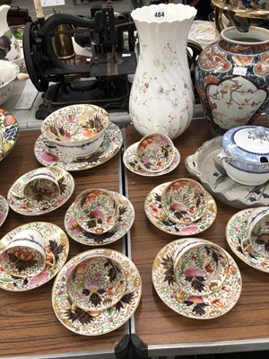 Lot 484 - An early Victorian floral tea and coffee set,...