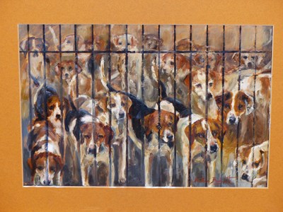 Lot 174 - Heather Budgett. ( 20th century) Hounds...