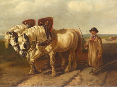 Lot 176 - 19th century school. Ploughman and two-horse...