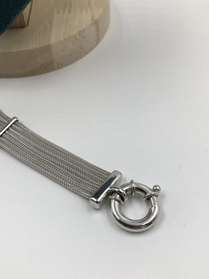 Lot 9 - Italian silver - a multi-strand beaded...