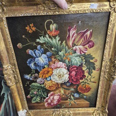 Lot 191 - 17th-century school.  Still life of flowers in...