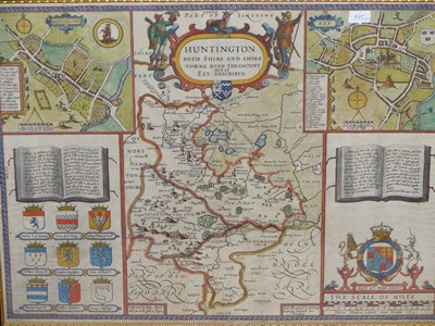 Lot 195 - John Speede. A hand coloured map of...