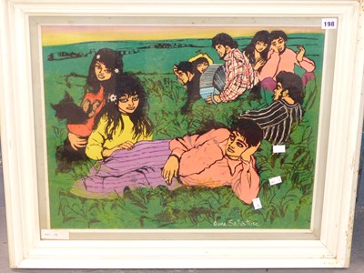 Lot 198 - Anna Salvatore.(1923-1978) ARR. A relaxing day...