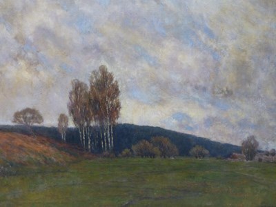 Lot 199 - Hans Genehr. (1874-1924) Extensive landscape...