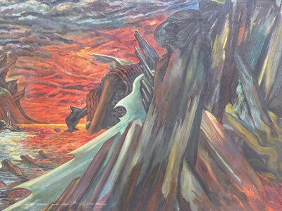 Lot 207 - mid 20th century school. An Alien Landscape....