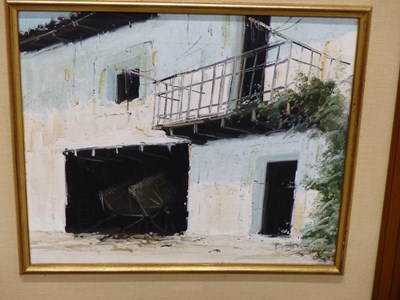Lot 214 - Basam ? Spanish. (20th century) A cart shed....