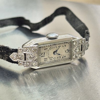 Lot 75 - A Benson London, Art Deco diamond set and...