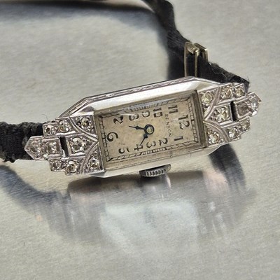 Lot 75 - A Benson London, Art Deco diamond set and...