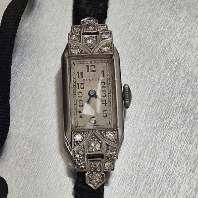Lot 75 - A Benson London, Art Deco diamond set and...