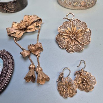 Lot 34 - Two antique hallmarked silver bangles, a...