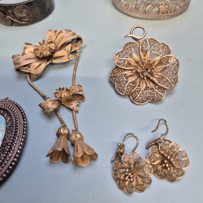 Lot 34 - Two antique hallmarked silver bangles, a...