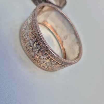 Lot 34 - Two antique hallmarked silver bangles, a...