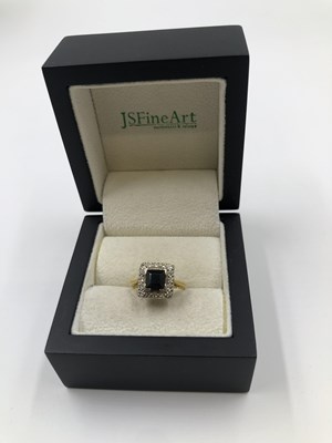 Lot 49 - A vintage sapphire and diamond square set...