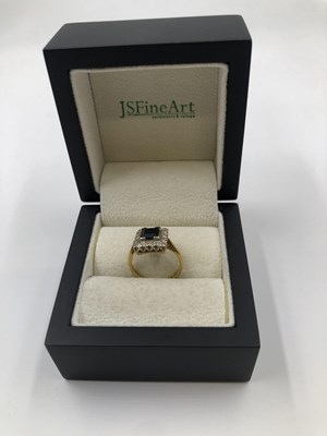 Lot 49 - A vintage sapphire and diamond square set...