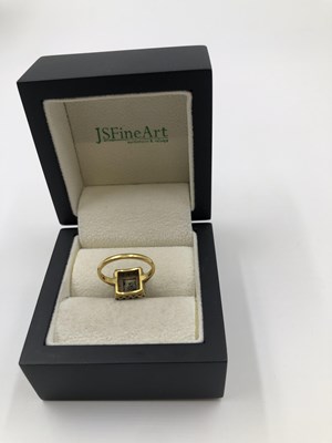 Lot 49 - A vintage sapphire and diamond square set...