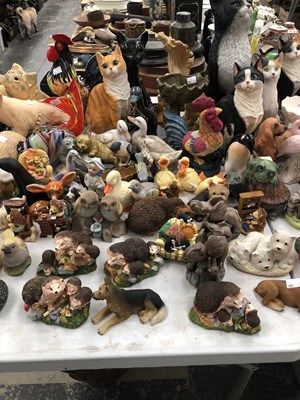 Lot 494 - A collection of dogs, cats and other ceramic...