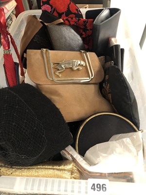Lot 496 - A collection of lady's hand bags, hats, boots...