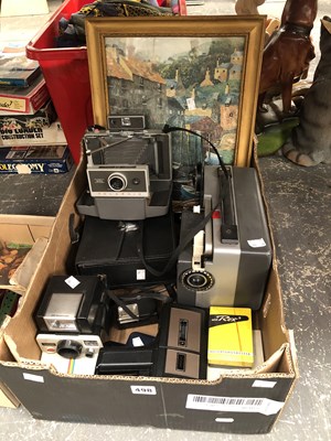Lot 498 - Polaroid cameras, a cine projector together...