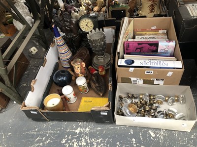 Lot 503 - Erotica books, baboushka dools, a clock, glass...