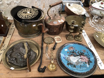 Lot 510 - A Japanese turquoise ground cloisonne dish, a...