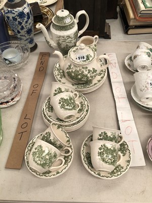 Lot 516 - Masons Fruit basket tea wares