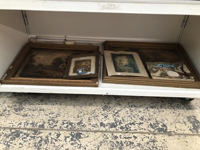 Lot 522 - Pictures and prints together with two wrist...