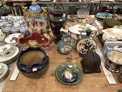 Lot 526 - A Doulton and Slater planter, a Moorcroft...