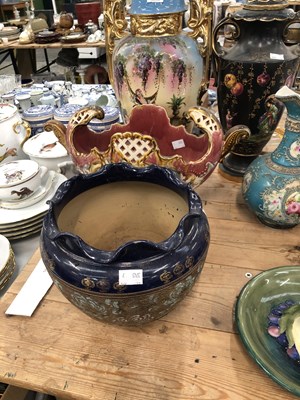 Lot 526 - A Doulton and Slater planter, a Moorcroft...