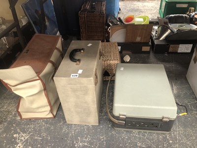 Lot 539 - LP records in a case, a sewing machine and a...
