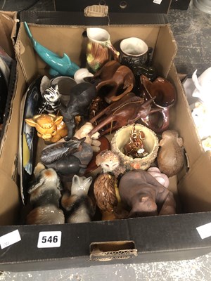Lot 546 - A large collection of ceramic and wooden...