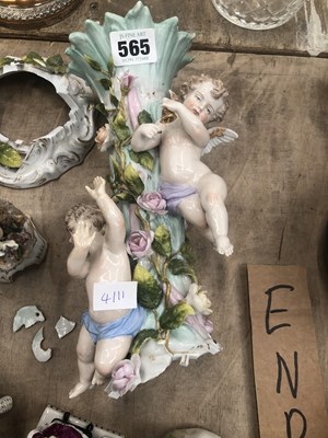 Lot 565 - German porcelain figures, two 19th century...