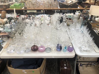 Lot 579 - A large quantity of drinking glass, decanters...