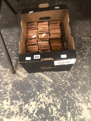 Lot 582 - A box of brown glazed tiles