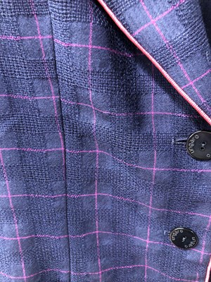 Lot 188 - An Emanuel Ungaro size 42 pink and navy check...