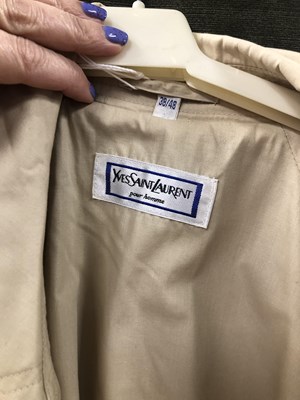 Lot 190 - A Yves Saint Laurent long ladies' trench coat....