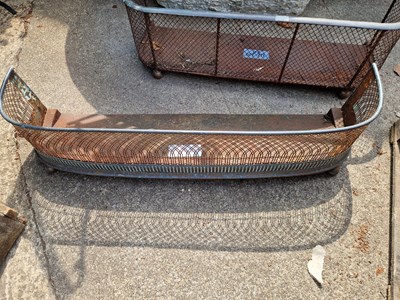 Lot 717 - Four Victorian fire guards, two pairs of fire...