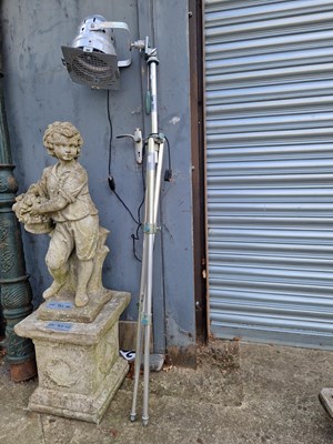 Lot 721 - A spotlight on a tripod stand together with a...