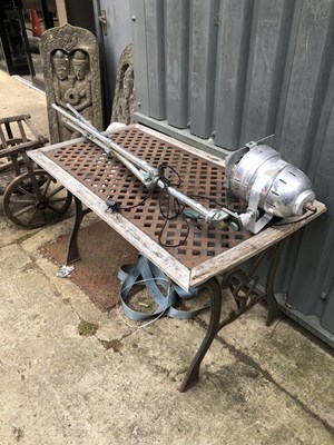Lot 721 - A spotlight on a tripod stand together with a...