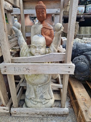 Lot 727 - Two oriental deity figures.