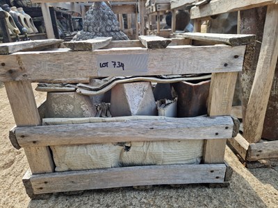 Lot 734 - Six various pottery planters/vases.