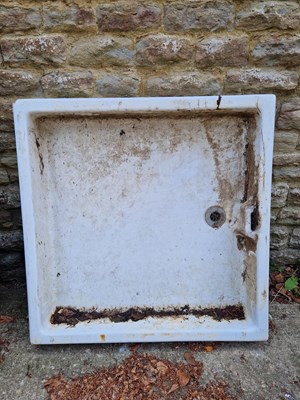 Lot 742 - A large stoneware glazed shower tray.
